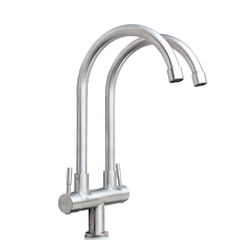 Vòi rửa chén lạnh 2 đầu inox 304 Hobby