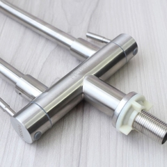 Vòi rửa chén lạnh 2 đầu inox 304 Hobby
