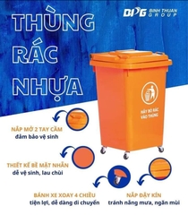 Thùng Rác 60L - BPG60L + Có Bánh Xe