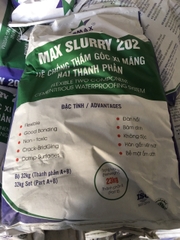 Max Slurry 202 32kg - Chống thấm 2 thành phần Xi măng - Polymer, cải tiến