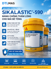 Sikalastic 590 - Thùng 20Kg - Chống thấm 1 thành phần, gốc Polyurethane-Acrylic phân tán, được cải thiện khả năng kháng lại sự đọng nước, kháng tia UV tuyệt hảo