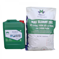 Max Slurry 202 32kg - Chống thấm 2 thành phần Xi măng - Polymer, cải tiến