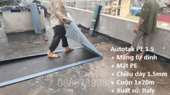 AUTOTAK SAND 1.5MM - Màng chống thấm tự dính 1.5mm, mặt PE, nhập khẩu Italia