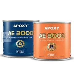 Keo Apoxy AE 3000 Bộ 2Kg Màu Trắng - Keo dán đá hai thành phần gốc Epoxy