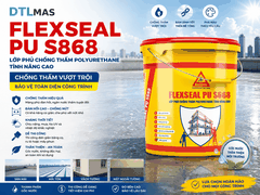 Buildmix FLEXSEAL PU S868 – Thùng 5Kg – Chống thấm Polyurethane 1TP, Gốc nước lộ thiên