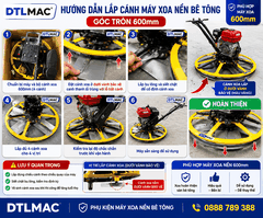 Cánh Máy Xoa Nền Bê Tông 220x205x1.25mm Trắng - Góc Tròn | Lưỡi Xoa Hoàn Thiện Sàn Bê Tông Cho Máy Xoa 600mm