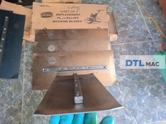 Cánh Máy Xoa Nền Bê Tông 340x150x1.6mm Vàng - Góc Vuông | Lưỡi Xoa Hoàn Thiện Sàn Bê Tông Cho Máy Xoa 900–1000mm