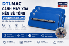 Cánh Máy Xoa Nền Bê Tông 340x150x1.6mm Xanh - Góc Vuông | Lưỡi Xoa Hoàn Thiện Sàn Bê Tông Cho Máy Xoa 900–1000mm