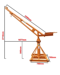 Khung cẩu xoay 360° - TX360 Tải 800kg. 4 Thanh Giằng