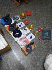 Chụp hút bụi lắp máy mài cầm tay D100mm. Ngăn bụi khi thi công mài, có khay tháo lắp khi mài góc chân tường