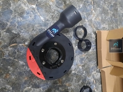 Chụp hút bụi lắp máy mài cầm tay D100mm. Ngăn bụi khi thi công mài, có khay tháo lắp khi mài góc chân tường