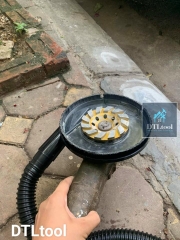 Chụp hút bụi lắp máy mài cầm tay D150mm. Ngăn bụi khi thi công mài, có khay tháo lắp khi mài góc chân tường