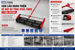 Con Lăn Hoàn Thiện Bề Mặt Bê Tông Steel Fiber 2 Trục | DTLtool
