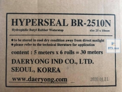 HYPERSEAL BR-2510N Korea - Tthanh trương nở cao su Butyl tính năng cao từ Hàn Quốc, chuyên dùng chống thấm mạch ngừng bê tông