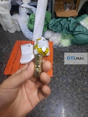 Đầu Béc Máy Bơm Keo PU Màu Vàng | Khớp Nối Kim Bơm Chống Thấm