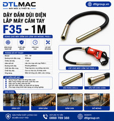 Dây Đầm Dùi Điện Lắp Máy Cầm Tay F35 - 1M