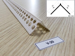 Nẹp nhựa trát tường - Góc âm - VA 20