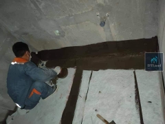 Dụng cụ thi công gạt keo 50cm. Thi công màng chống thấm 3 lớp PPE, PPP, PE, gạt hồ dầu chống thấm