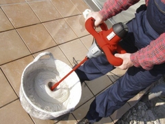 Cánh khuấy sơn, khuấy chống thấm - Lắp máy khuấy