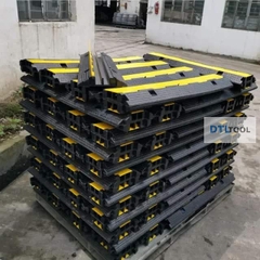 Gờ Luồn Dây Điện Cao Su 1000x250x40mm SDTL | Gờ Bảo Vệ Cáp 2 Rãnh 30x30mm Có Nắp Mở Nhựa