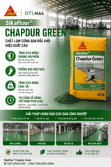 Sikafloor Chapdur Green 25kg - Bộ rắc tăng cứng mặt sàn bê tông màu Xanh (Hardener)