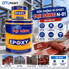 Đại Bàng – Sơn Chống Gỉ Gốc Epoxy 5Kg – Màu Nâu Đỏ N – 01
