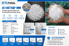 Ke Chữ Thập 1mm | Ke Nhựa Căn Ron Gạch 1mm, Ke Cộng Ốp Lát Chuyên Dụng