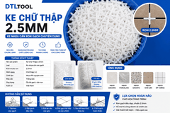 Ke Chữ Thập 2.5mm | Ke Nhựa Căn Ron Gạch 2.5mm, Ke Cộng Ốp Lát Chuyên Dụng