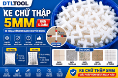 Ke Chữ Thập 5mm | Ke Nhựa Căn Ron Gạch 5mm, Ke Cộng Ốp Lát Chuyên Dụng