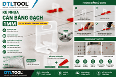 Ke Nhựa Cân Bằng Gạch 1mm Túi 1Kg | Tạo Khe Ron Chuẩn Cho Gạch Ốp Lát
