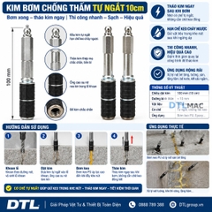 Kim Bơm Keo Chống Thấm Tự Ngắt 10cm – Tháo Kim Ngay Sau Khi Bơm
