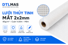 Lưới Thủy Tinh Mắt 2x2mm 80g/m² Cuộn 1x30m Mềm VDTL – Lưới Gia Cường Chống Thấm