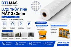 Lưới Thủy Tinh Mắt 2x2mm 80g/m² Cuộn 1x50m VDTL – Lưới Gia Cường Chống Thấm