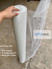 Lưới Thủy Tinh Mắt 3x3mm 45g/m² Cuộn 1x50m – Lưới Gia Cường Chống Nứt
