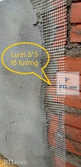 Lưới thủy tinh 5x5, tỉ trọng 140g/m², cuộn 1x50m - Lưới thủy tinh gia cường chống nứt cho vữa trát tường, cán nền