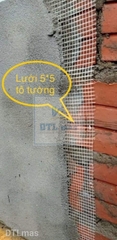Lưới thủy tinh 5x5, tỉ trọng 60g/m², cuộn 1x50m - Lưới thủy tinh gia cường chống nứt cho vữa trát tường, cán nền