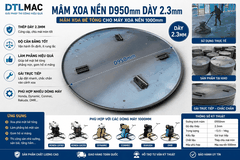 Mâm Xoa Nền D950mm Dày 2.3mm | Mâm Xoa Bê Tông Cho Máy Xoa Nền 1000mm