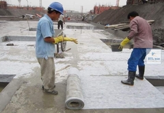 Màng chống thấm 3 lớp, màng PPE dày 0.4~0.5mm, tỷ trọng 150gr/m2, cuộn 1.15x87m ZHENHAI Pro. Màng chống thấm cao cấp, có cấu tạo 3 lớp. Màng chống thấm Polypropylene Elastomer