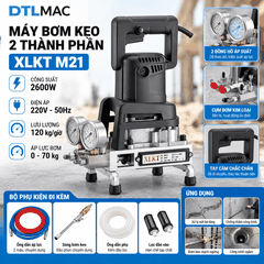 Máy Bơm Keo 2 Thành Phần XLKT M21 – Công Suất 2600W, Máy Bơm Keo Chống Thấm Áp Lực Cao