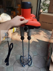 Máy khuấy sơn 2 trục khuấy MZ02-18 - Bộ máy khuấy sơn 2 trục 1600W/ đánh vữa/ trộn bột bả/ trộn hồ dầu/ trộn xi măng Loại tốt - Hàng công ty chất lượng cao