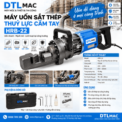 Máy Uốn Sắt Thép Thuỷ Lực Cầm Tay HRB 22