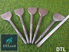 Mũi đục dẹt ~ 8cm, dài 28cm, chuôi 17ly. Lắp máy đục bê tông