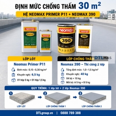 Neomax 390 Bộ 10kg - Chống thấm gốc Polyurea, 2 thành phần