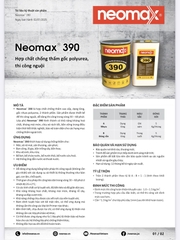 Neomax 390 - Bộ 10kg - Chống thấm gốc Polyurea, 2 thành phần