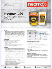 Neomax 390 Bộ 10kg - Chống thấm gốc Polyurea, 2 thành phần