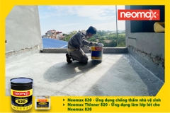 Neomax Thinner 820 - Hộp 4Kg - Dung Môi Pha Chống Thấm Gốc Polyurethane, Tăng Bám Dính