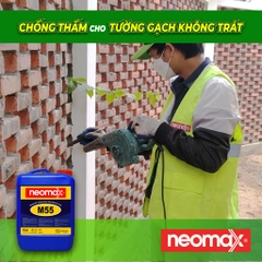 Neomax M55 - Can 5 Lít - Chống thấm thẩm thấu kỵ nước trong suốt. Chống thấm tường gạch không trát