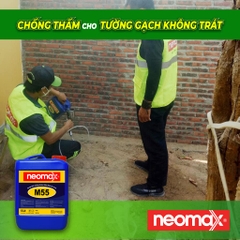 Neomax M55 - Can 5 Lít - Chống thấm thẩm thấu kỵ nước trong suốt. Chống thấm tường gạch không trát