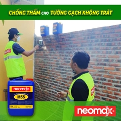 Neomax M55 - Can 5 Lít - Chống thấm thẩm thấu kỵ nước trong suốt. Chống thấm tường gạch không trát