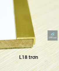 Nẹp Đồng L18 Trơn - Nẹp kết thúc sàn gỗ, Trang trí tường, vách ngăn, Bo viền tranh